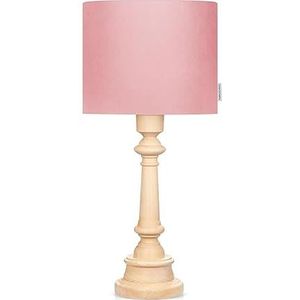 Lamps & Company Nachtlampje voor kinderen, tafellamp, roze, lampenkap van fluweel, ideaal voor kinderkamer, meisjes, jongeren, baby, decoratie, Scandinavisch, geschikt als bureaulamp, hoogte 55 cm