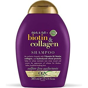 OGX Shampoo zonder sulfaten met biotine en collageen voor haarverdikking, 385 ml