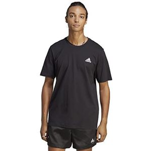 adidas Heren T-shirt Essentials Single Jersey geborduurd Small Logo Tee