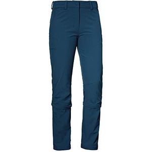 Schöffel Engadin1 Zip Off damesbroek, comfortabel, elastisch met afritsfunctie, koelende, sneldrogende outdoorbroek voor vrouwen, Jurk Blues