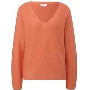 s.Oliver Dames lange mouwen pullover V-hals oranje 44, Oranje