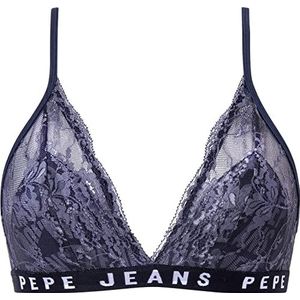 Pepe Jeans Allover C Lace Bra A Soutien-Gorge, Noir, S Femme