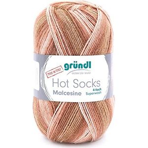 Gründl Hot Socks Malcesine sokkenwol 75% scheerwol (superwash) en 25% polyamide - Made in Italy - 4 sokkendraden - 100 g/m² - naalddikte: 2,5 - 3 mm - 1 x 100 g - Chamel meerkleurig