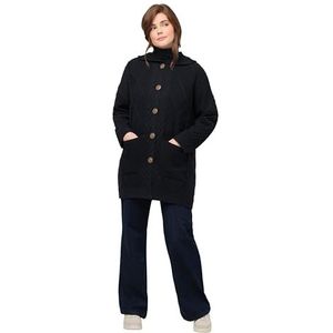 Ulla Popken Cardigan large avec tresses Decoartive pour femme, Marine, 56-58 (grande taille)