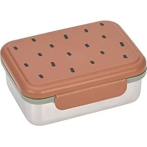 LÄSSIG Lunchbox voor kinderen roestvrij staal duurzame lunchbox kleuterschool/Happy prints karamel
