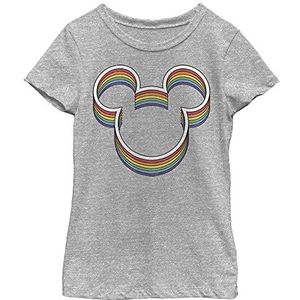 Disney T-shirt Mickey and Friends Pride Rainbow Ears Girls Grey Heather Athletic XS, Athletic grijs gemêleerd