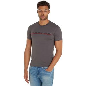 Calvin Klein Jeans Gemengd institutioneel logo T-shirt Gebreide tops S/S Heren, Donkergrijs