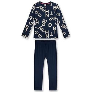 Sanetta Blauwe pyjama voor meisjes | Hoogwaardige en comfortabele pyjama van biologisch katoen voor meisjes pyjamaset, Blauw