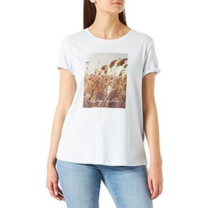 MUSTANG Alina C Photoprint T-shirt voor dames, Ballad Blauw 5022