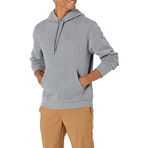 Amazon Essentials Heren fleece hoodie (verkrijgbaar in grote maat), grijs gemêleerd, M