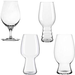 Spiegelau & Nachtmann, Kristalglas, ambachtelijke bierglazen, glas, transparant, 4 glazen