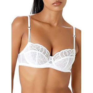 Gossard Fiesta Balconette BH zonder cup voor dames, Wit glinsterend.