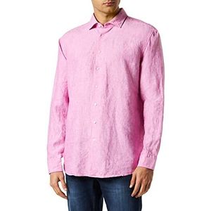 Seidensticker Shirt met lange mouwen en rechte pasvorm heren, Roze