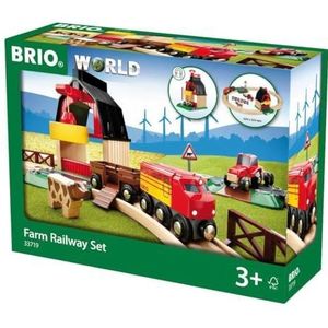 Brio World - 33719 Train Farm Set - Houten trein met boerderij, dieren en houten rails - Aanbevolen speelgoed voor peuters vanaf 3 jaar