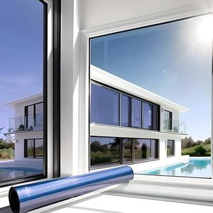 MARAPON® Spiegelfolie, inkijkbescherming, 0,60 x 20 m, raamfolie, zonwering, voor buiten, zonder resten, zonwering, dakraam