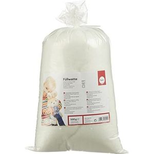 Rayher Hobby vulschuim van 100% polyester voor het vullen van pluche dieren, knuffeldieren, kussens enz., zak van 500 g, wit