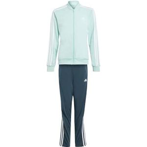 adidas Trainingspak Essentials 3 Stripes Track Suit, semi flash aqua/wit, 13-14 jaar
