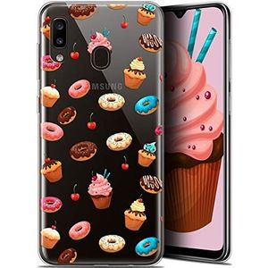Caseink Beschermhoes voor Samsung Galaxy A20 (6,4 inch), HD-gel, collectie Foodie Design Donuts, zacht, ultradun, bedrukt in Frankrijk