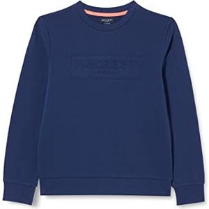 Hackett London Hackett Emboss Crew T-shirt voor kinderen, marineblauw, 15 jaar, Navy Blauw