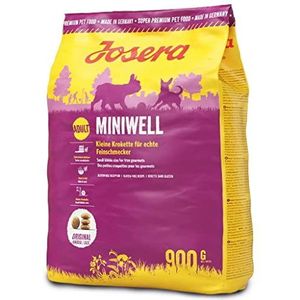 JOSERA Miniwell (5 x 900 g) | Hondenvoer voor kleine rassen | extra verdraagzame formule met gevogelte | Super Premium droog voer voor volwassen honden | 5-pack