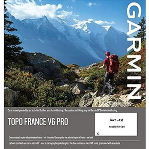 Garmin Topo France V5 Pro, Nordosten, Microsd/SD-kaart, uniseks, volwassenen, zwart, micro