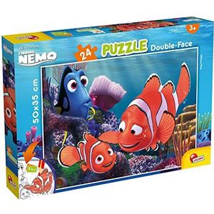 Lisciani - Disney puzzel Nemo – puzzel 24 stukjes – dubbelzijdig – achterkant om te kleuren – educatief spel – vanaf 3 jaar