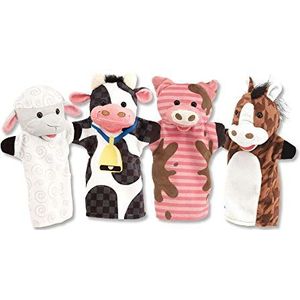 Melissa & Doug Boerderijvriendjes handpoppen | Handpoppen en poppenkasten | Zacht speelgoed | 2+ | Cadeau voor jongens en meisjes