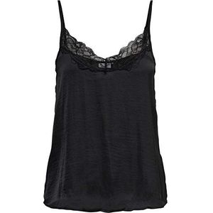 JdY Jdyappa New Lace Singlet WVN Noos Top voor dames, zwart/details: DTM kant, 38, Zwart/Details: DTM-kant., 38