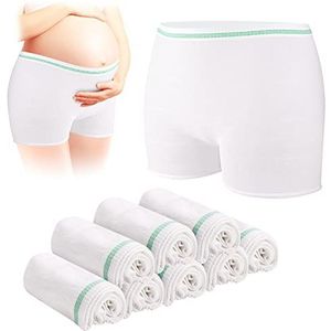 Carer Culottes de maternité, 8 pièces Culottes sans Couture à Haute Taille et Haute Élasticité pour Grossesse Post-partum Césarienne Incontinence