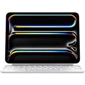 Apple Magic Keyboard toetsenbord en hoes voor iPad Pro 11 inch (M4), uitstekend typcomfort, geïntegreerd trackpad, rij functietoetsen, Duits - wit