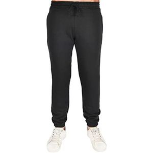 Sleepdown Joggingbroek met smalle pijpen, casual broek, joggingbroek, fitnessstudio, geribbelde manchetten, zak aan de zoom, elastische tailleband, zwart.