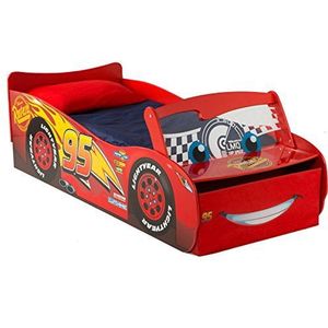 Worlds Apart Disney Cars Lightning McQueen jongensbed met opbergruimte en verlichte voorruit, rood, 169,50 x 76,70 x 54,40 cm
