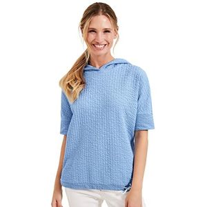 Cecil B302340 Sweatshirt met capuchon voor dames, Tranquil Blue