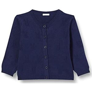 United Colors of Benetton Gebreid vest voor baby's, meisjes, blauw 912, 68, blauw 912