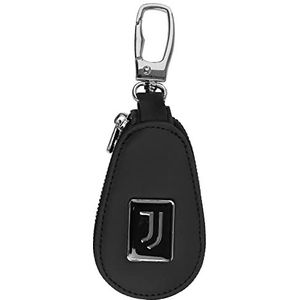 Juventus Sleutelhanger leer met ritssluiting voor afstandsbediening of sleutel met Icon Logo Label 131842, zwart., Taglia unica, hedendaags