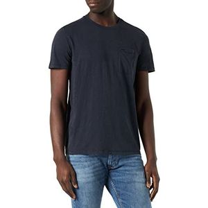 camel active T-shirt met korte mouwen en opgestikte borstzak, T-shirt voor heren, Donkerblauw