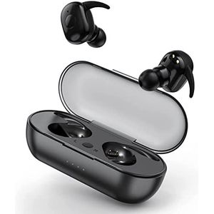LStiaq Draadloze hoofdtelefoon, Bluetooth in-ear hoofdtelefoon, sporthoofdtelefoon, IPX5 waterdicht, touch-bediening, hifi-stereogeluid, USB-C snel opladen, draadloze hoofdtelefoon 25 uur