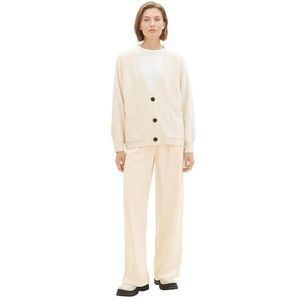 TOM TAILOR 1037784 gebreid damesvest, 10354 - zacht beige effen