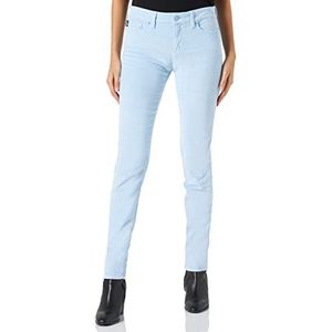 Love Moschino 17 Pockets Skinny Fit Personnalized with Love Shiny Back Tag Pantalon Décontracté, Light Blue, 27 pour femme, Bleu clair.