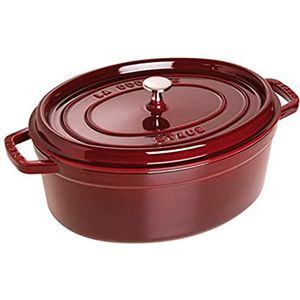 STAUB Cocotte en Fonte, Ovale, Ø 31 cm, 5,5 L, Grenadine