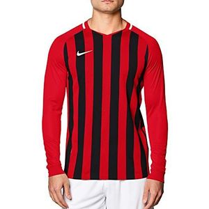 Nike Heren shirt met lange mouwen Division III Football Stripe Jersey, Rood/Zwart/Wit