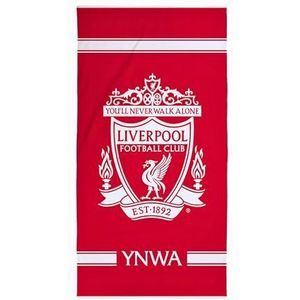 Character World Officiële Liverpool FC handdoek, super zacht gevoel, YNWA voetbalclubmotief, perfect voor thuis, bad, strand en zwembad, eenheidsmaat 75 cm x 150 cm, 100%