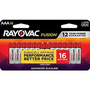 Rayovac Fusion AAA alkaline batterijen, 16 stuks