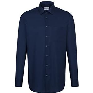 Seidensticker Regular Business overhemd, donkerblauw, 45 heren, Blauw