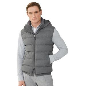 Hackett London Flanellen vest voor heren, Grijs