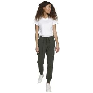 KAFFE Dames Classic Cargo Pants met zijzakken, jersey joggingbroek, casual dames, Donker Groen