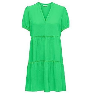 Only Onlnova Life S/S Thea Dress Solid Ptm Damesjurk, Groen - Summer Green