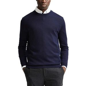 SELECTED HOMME Coolmax® Merino Pullover voor heren, marineblauw blazer