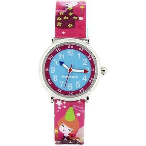 Baby Watch - Fairy Box – meisjeshorloge – educatief horloge 4-7 jaar – blauwe wijzerplaat – armband van kunststof, meerkleurig, blauw/meerkleurig, riem, Blauw/Veelkleurig, riem