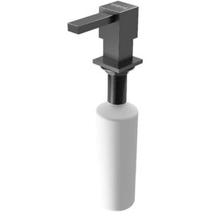 TEKA PS111-BN Minimalistische PVD-zeepdispenser voor gootsteen, 350 ml, exclusief en elegant, past bij het ontwerp van elke keuken, eenvoudige reiniging, van roestvrij staal, titanium